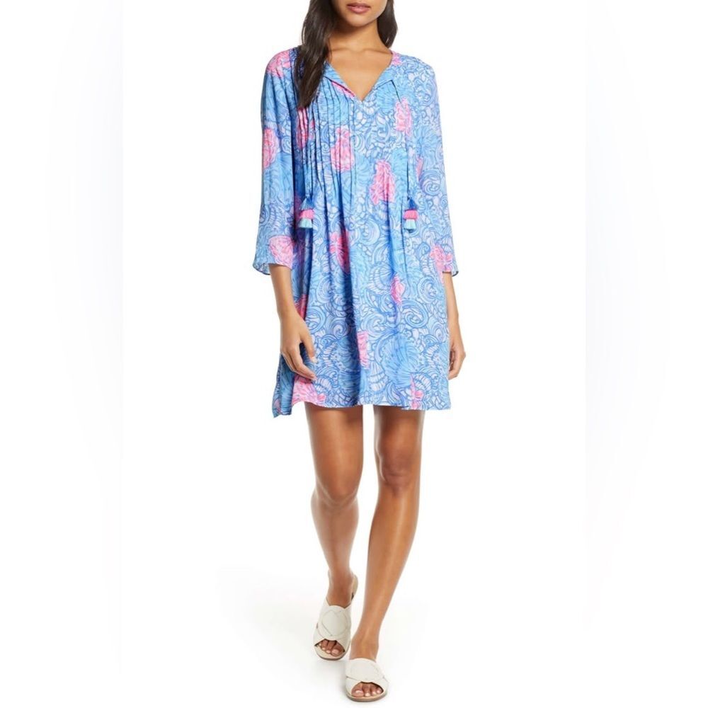Lilly Pulitzer Marlina Tunic Dress Blue Pink L